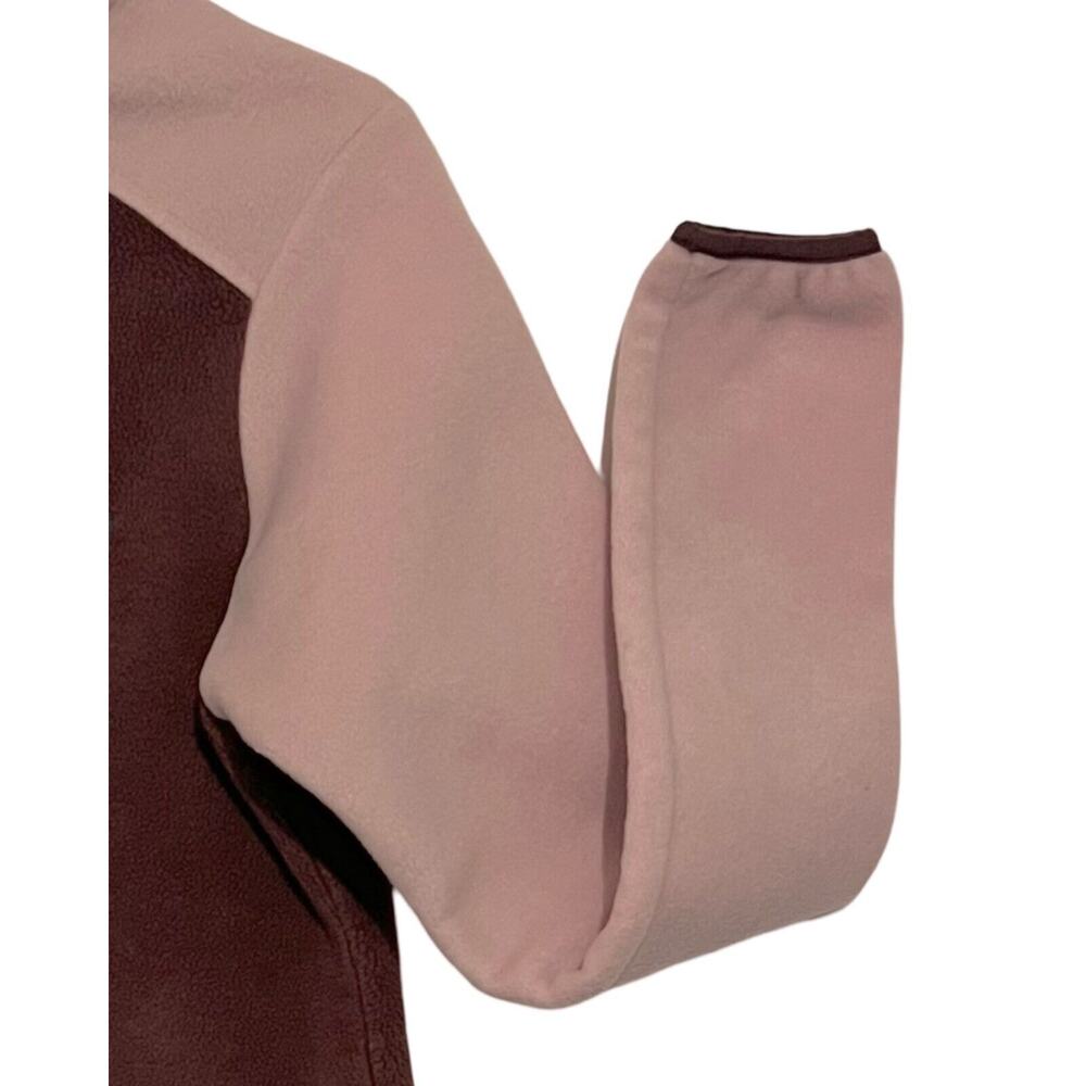 Columbia Womens Fleece Pullover Snape Neck Colorblock Rose Pink Size S Gorpcore - Picture 6 of 11